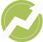 Logo d'une flèche croissante